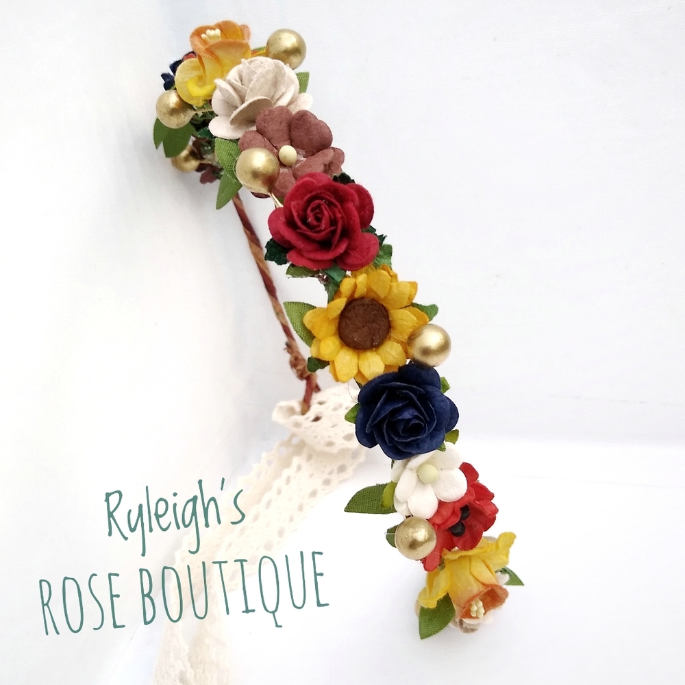 Adjustable Fall Flower Crown